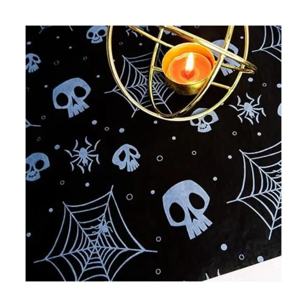 30 hojas de papel de seda negro de Halloween a granel 20_3