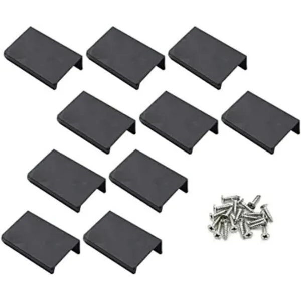 LC LICTOP Tirador oculto de aluminio negro plano de 1.96_1