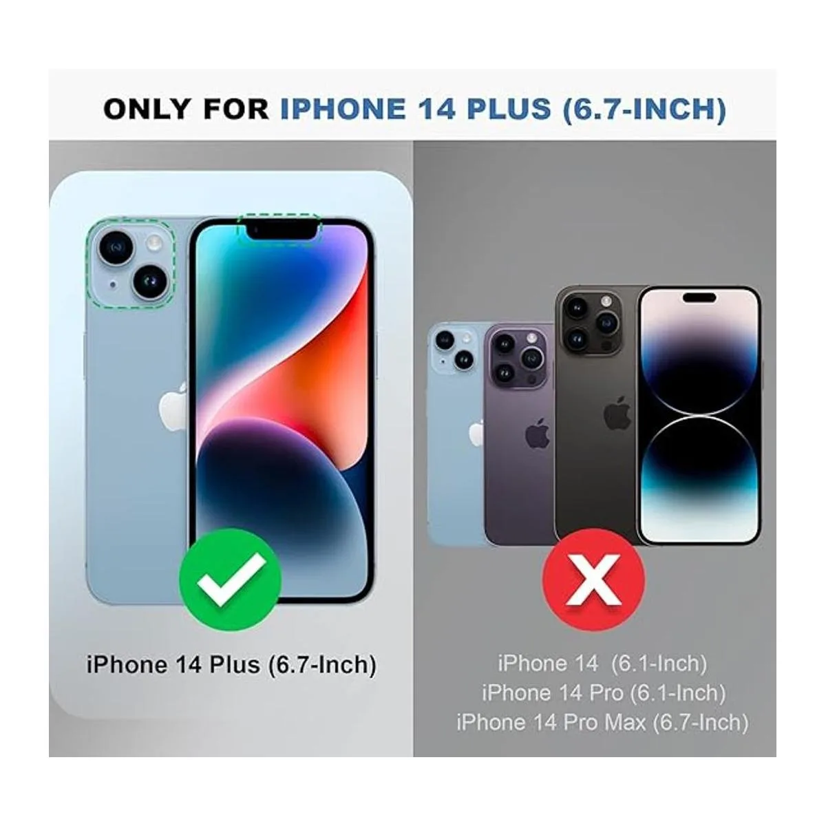 Silverback Funda transparente para iPhone 14 Plus con_2