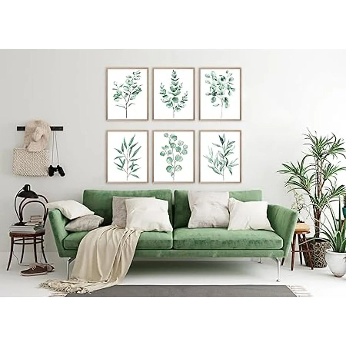 Decoración verde salvia plantas botánicas impresiones_2