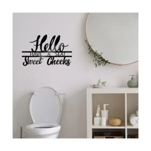 Letrero de pared de metal con texto en inglés Hello Sweet_4