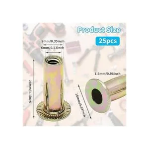 Moicstiy 25 tuercas remachadas de acero con múltiples_2