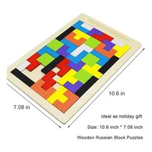 Paquete de 2 rompecabezas de bloques rusos de madera_6