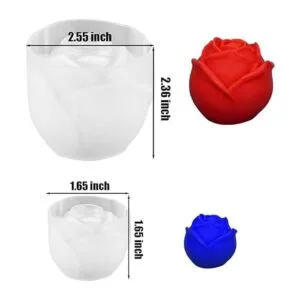 ZQYSING Paquete de 2 moldes de velas de flores de rosa_4