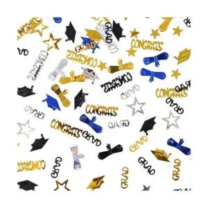 Graduation PartyDecorations NavyBlue GoldSilver Confetti_5