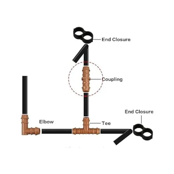 JOYPRO 24 piezas de acoplamientos de púas de riego por_5
