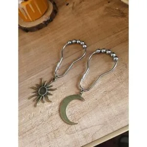 Ganchos decorativos para cortina de ducha anillos para_7