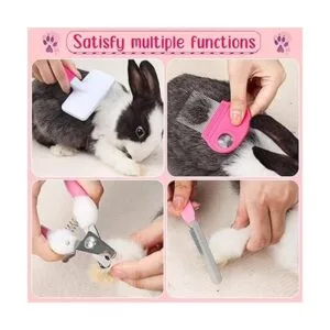 VCZONE 8 piezas de kit de aseo rosa de animales pequeños_3