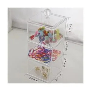 Hair Accessories Organizer for Girls LOHRYVIO 3 Stackable_6