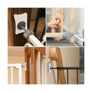 Protector de pared para puerta de bebé paquete de 4 tazas_6