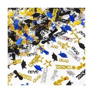 Graduation PartyDecorations NavyBlue GoldSilver Confetti_1