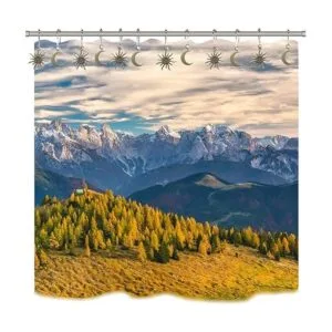 Ganchos decorativos para cortina de ducha anillos para_6