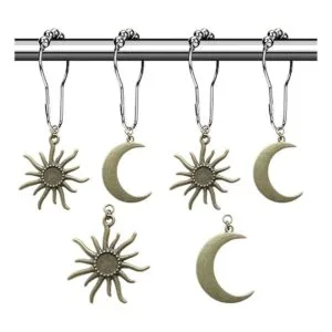 Ganchos decorativos para cortina de ducha anillos para_2