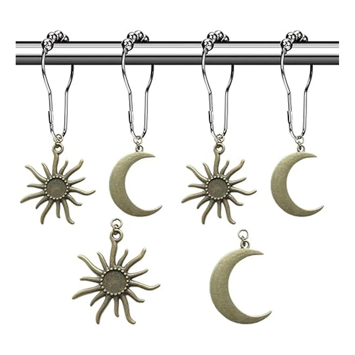 Ganchos decorativos para cortina de ducha anillos para_2