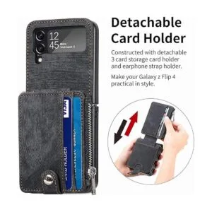 TopFunny Funda tipo cartera para Galaxy Z Flip 4 con_4