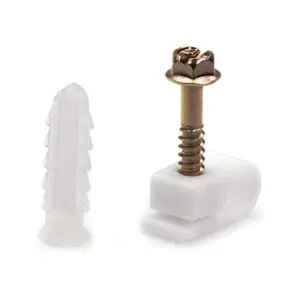 Anclajes cónicos de plástico acanalado y clips de tornillo_1