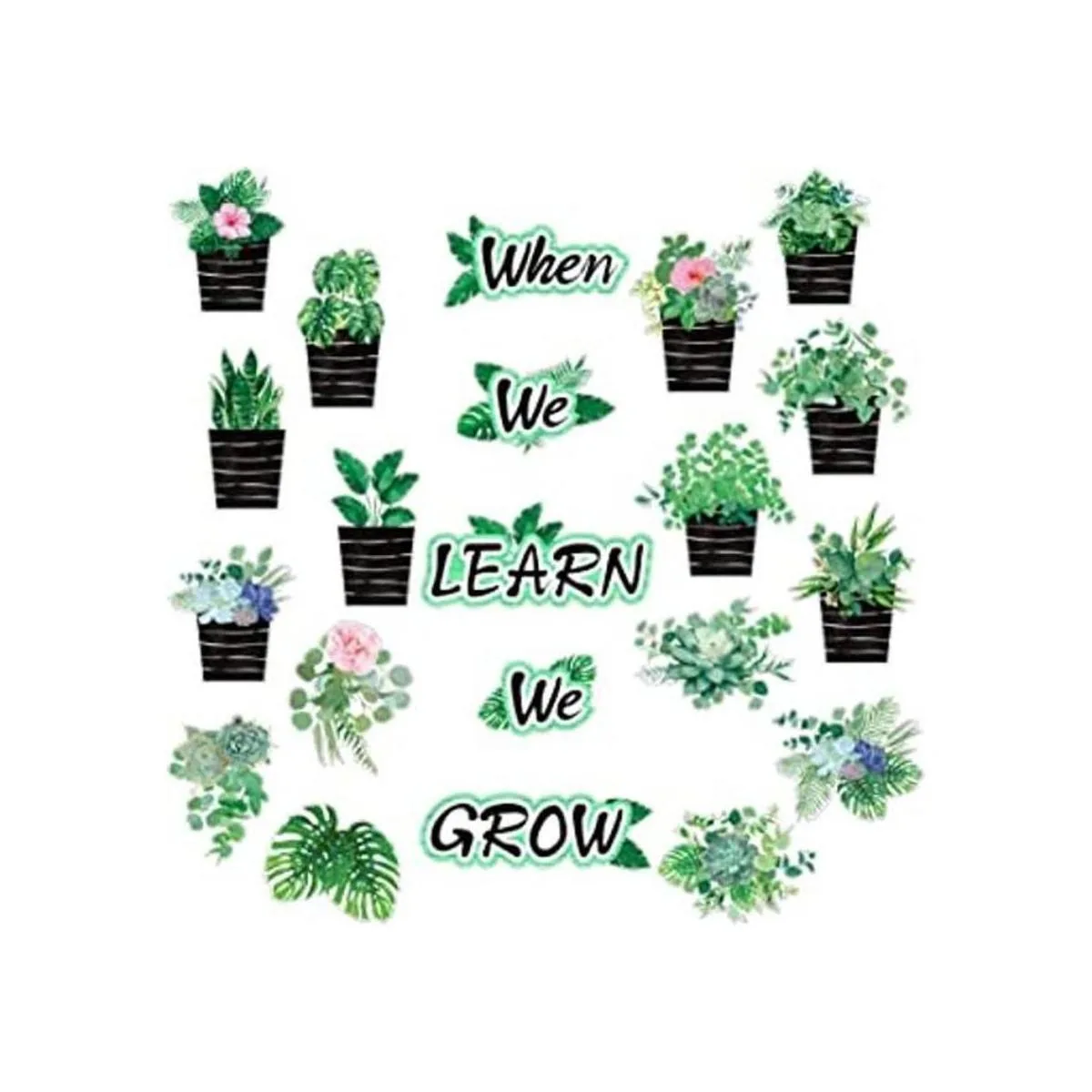 de suculentas recortes en maceta decoración de tablón de_1