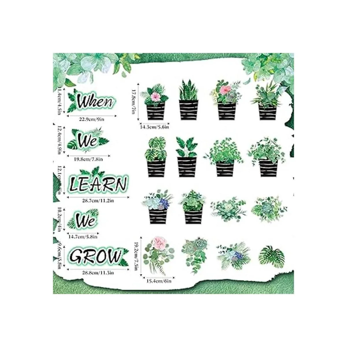 de suculentas recortes en maceta decoración de tablón de_2