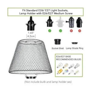 Scolii Lámpara colgante industrial de malla retro de_2