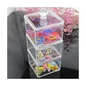 Hair Accessories Organizer for Girls LOHRYVIO 3 Stackable_2
