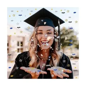 Graduation PartyDecorations NavyBlue GoldSilver Confetti_2
