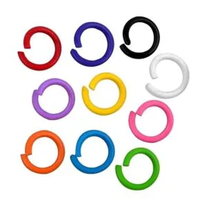 300 anillos abiertos de metal de 10 colores de 0.315 in_4