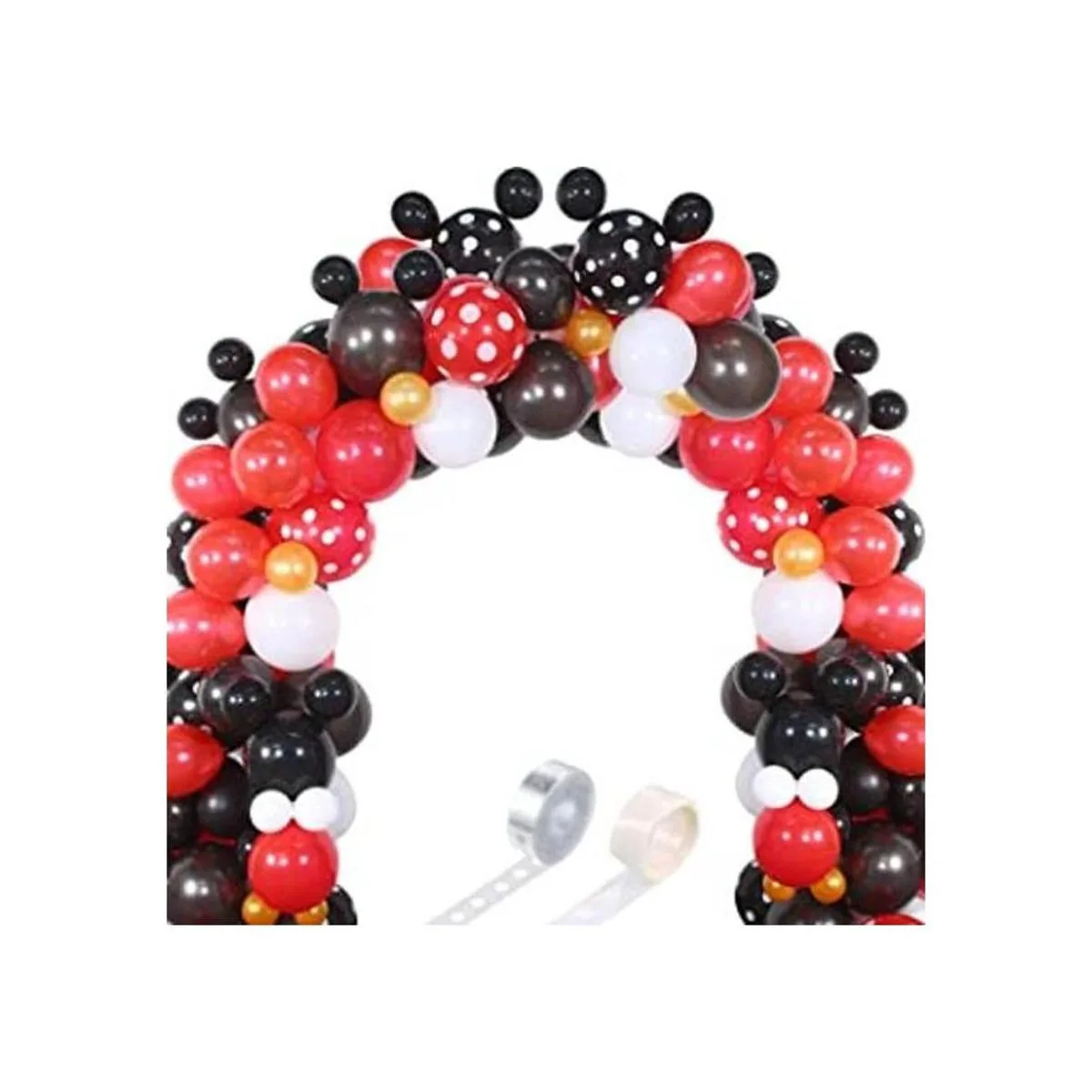 Kit de 117 globos de ratón para guirnalda de arco negro_1