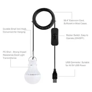 Onite luz LED para camping lámpara de cama de niños foco_3