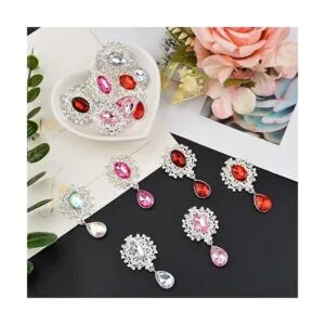 URROMA Adornos de botón de diamantes de imitación de_4