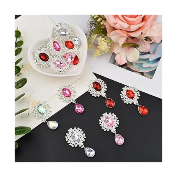URROMA Adornos de botón de diamantes de imitación de_4