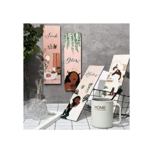 4 piezas de decoración de pared de baño decoración de_5