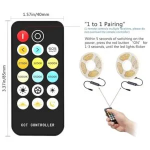 Regulador remoto RF para PAUTIX CCT Tunable COB LED tira_3