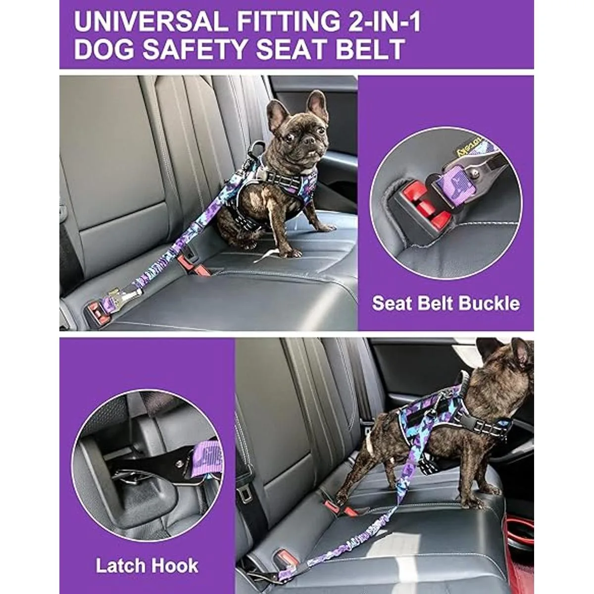 Seat Belt Adjustable Safety Seatbelt 3in1 Car Harness for_6