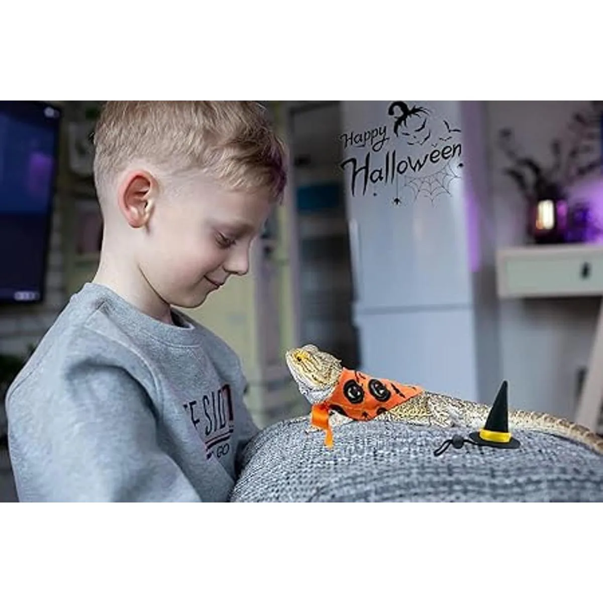 Vehomy Disfraz de bruja de dragón barbudo de Halloween_6