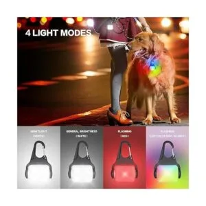 Luces para perros para caminar nocturno luz de collar de_2