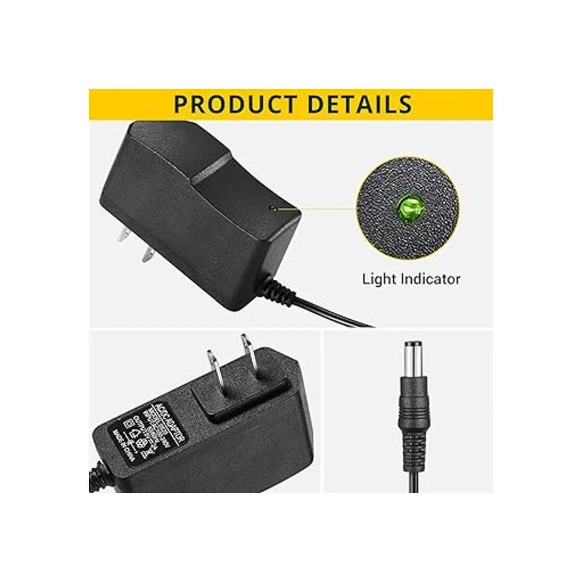 Facmogu Paquete de 2 adaptadores de corriente CC 5V 2A_5