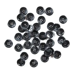 50 botones negros grandes de 1 pulgada para coser botones_2