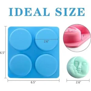 Hedume Paquete de 3 moldes de jabón de silicona para sol y_7