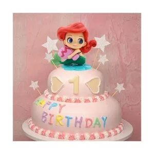 Decoración de pastel de sirena con conchas marinas para_5