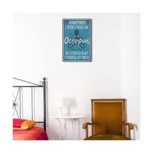 Divertido letrero de metal sarcástico para decoración de_7