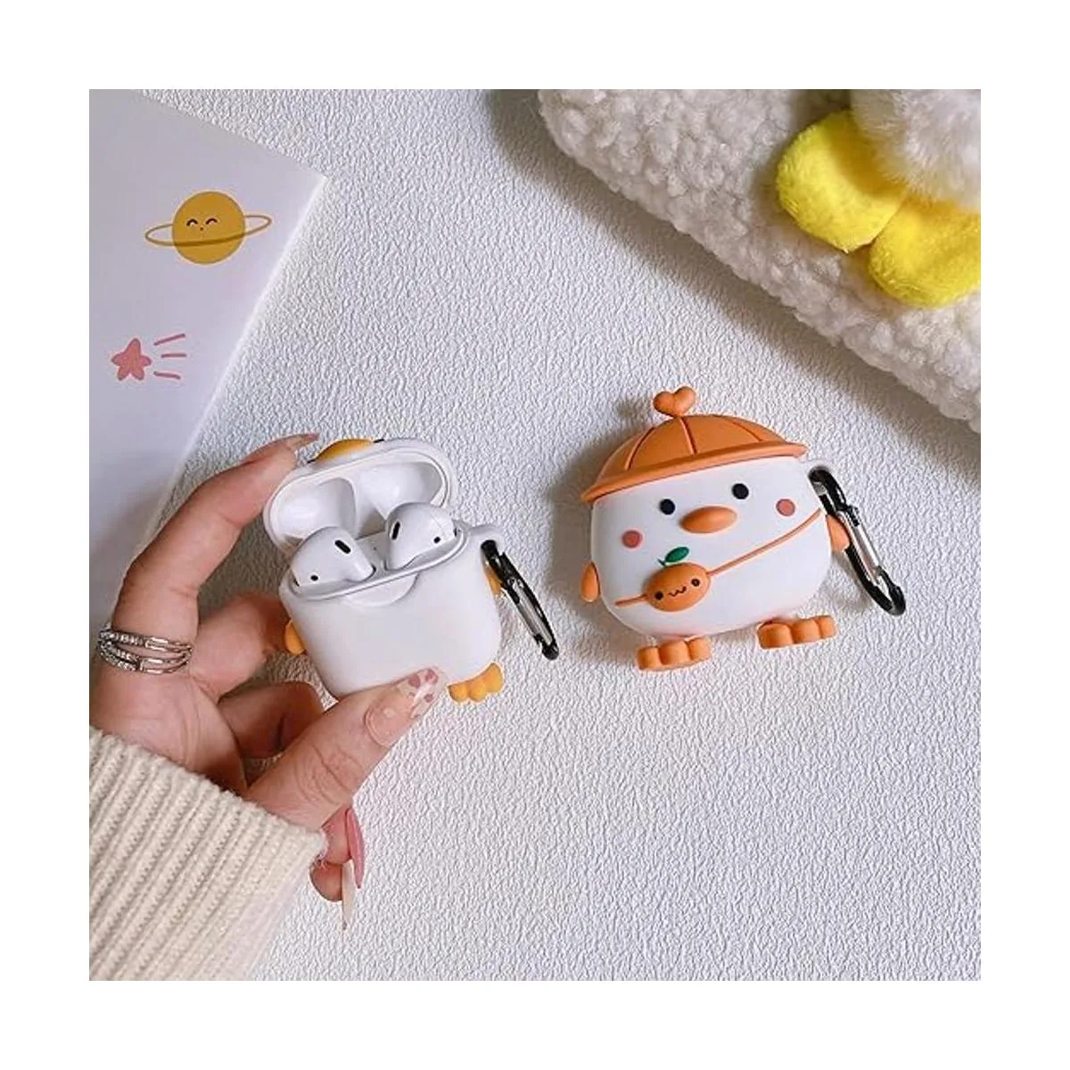 Funda Wifantien 3D con bonito pato pollito para Airpods_3