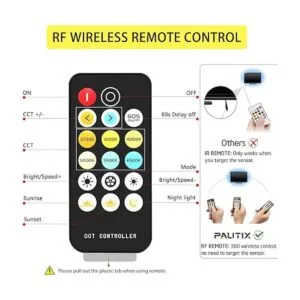 Regulador remoto RF para PAUTIX CCT Tunable COB LED tira_2