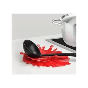 Soporte para cuchara de silicona con forma de ketchup de_1