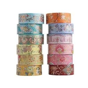 Esweny Juego de 12 rollos de cinta Washi vintage cinta_1