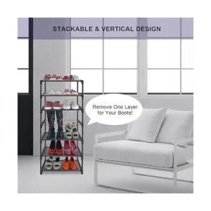 HITHIM Zapatero pequeño de 4 niveles organizador estrecho_4