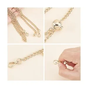 WADORN Correa de cadena fina ajustable para bolso cadena_2