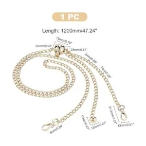 WADORN Correa de cadena fina ajustable para bolso cadena_3