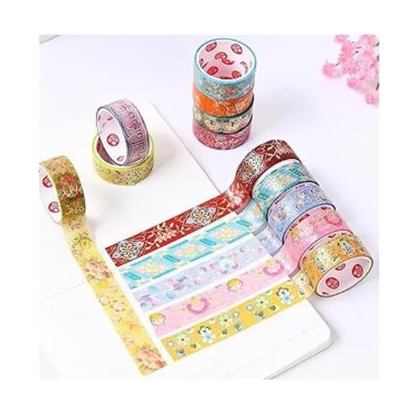 Esweny Juego de 12 rollos de cinta Washi vintage cinta_4