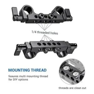 SMALLRIG Super Ligero Barandilla de 0.591 in con rosca de_2