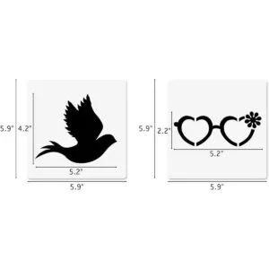 Plantillas de paz y amor 16 plantillas hippie estilo_2